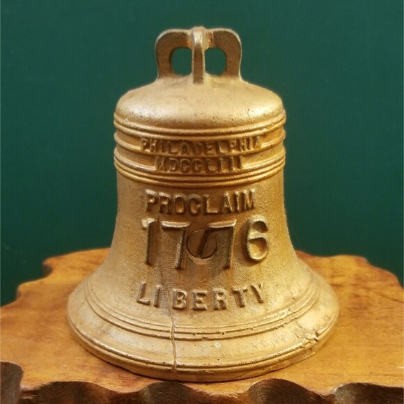 1776-1926 Sesquicentennial Antique Cast Iron Liberty Bell Still Bank 3.5"x4" Dia - Picture 1 of 5